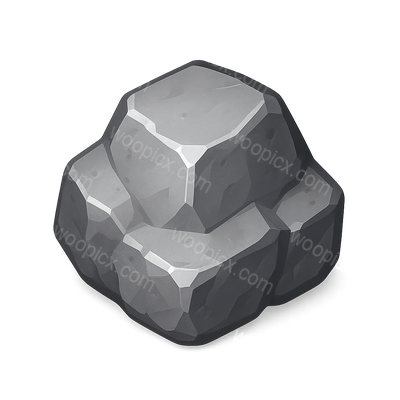 3D Titanium Icon with Isometric View and Volumetric Detail