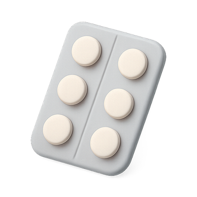 Minimalist Medicine Packaging with Pills