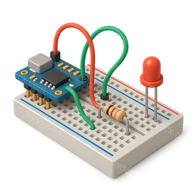 3D Breadboard Icon for Prototyping Projects