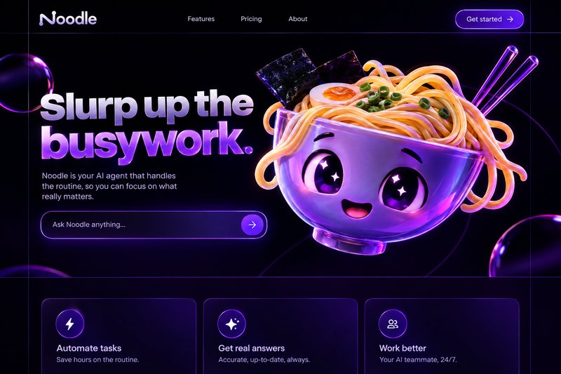 Engaging AI landing page design