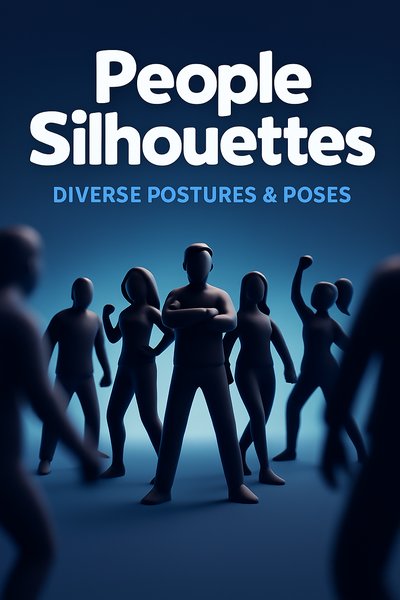 Dynamic Silhouettes of Diverse People in Various Poses