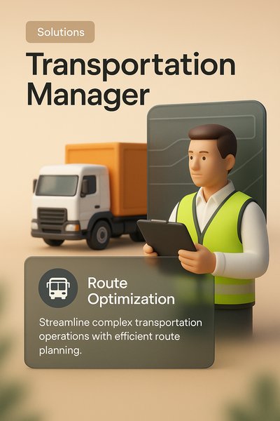 3D Design of Transportation Manager Web Page