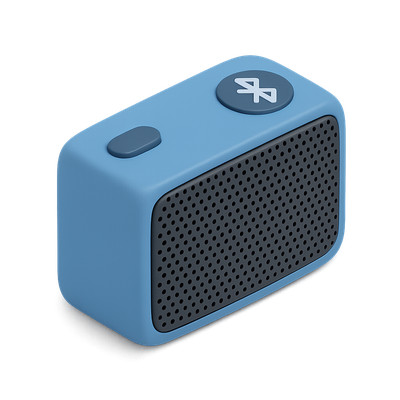 Stylish 3D Bluetooth Speaker Icon with Isometric Design