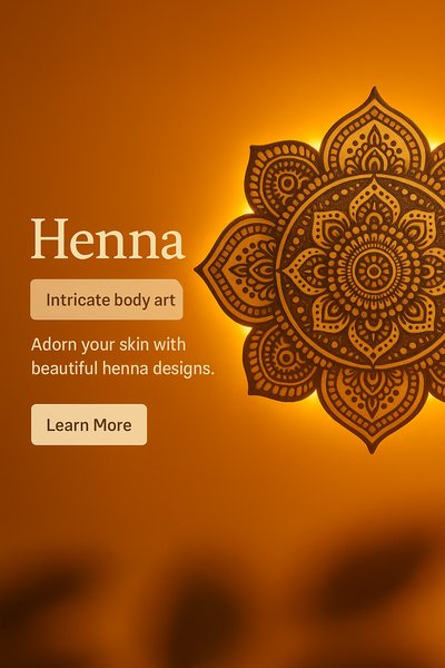 Elegant Henna Art Promotional Graphic