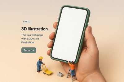 Realistic 3D Illustration of a Green Phone from Above