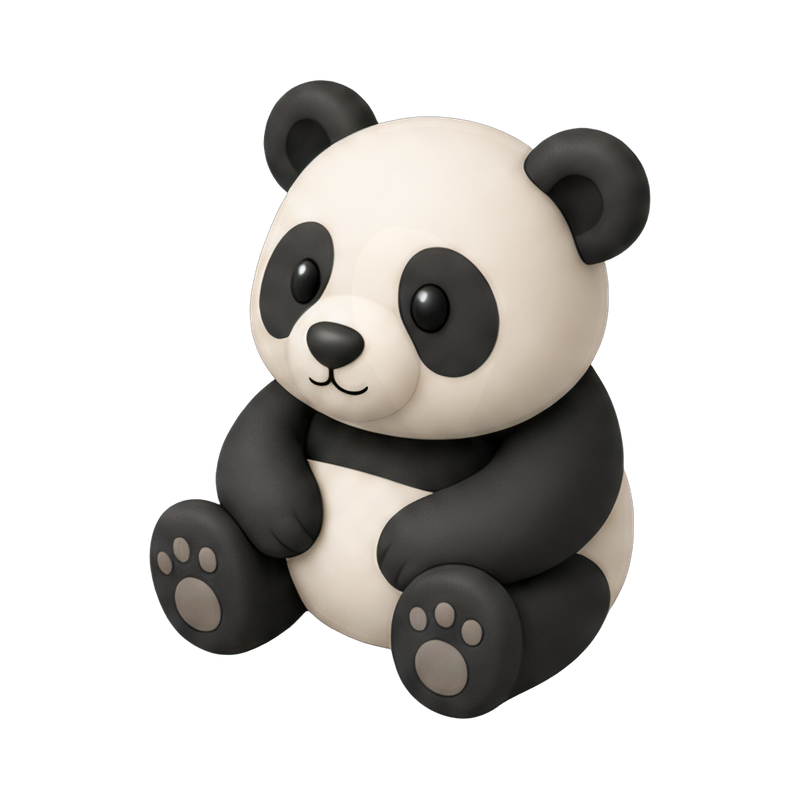 Giant panda relaxing in nature