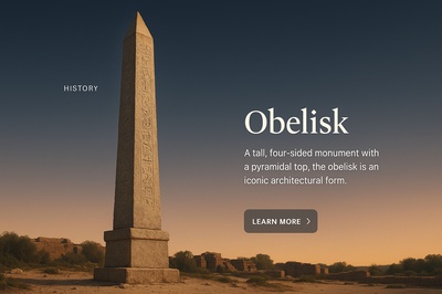 Stylish Obelisk Web Page Design Concept