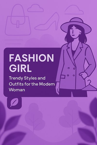 Stylish Fashion Graphic Featuring Trendy Woman Illustration