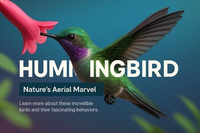 Stunning 3D Hummingbird Illustration with Dynamic Composition