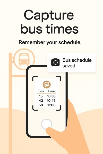 Mobile App Interface for Capturing Bus Times