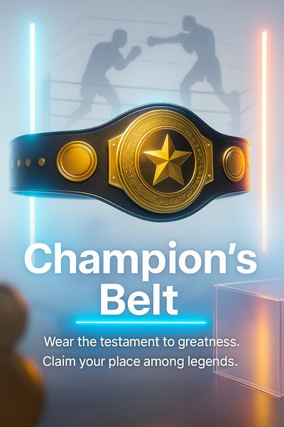 Stunning Champion's Belt Design with Neon Elements
