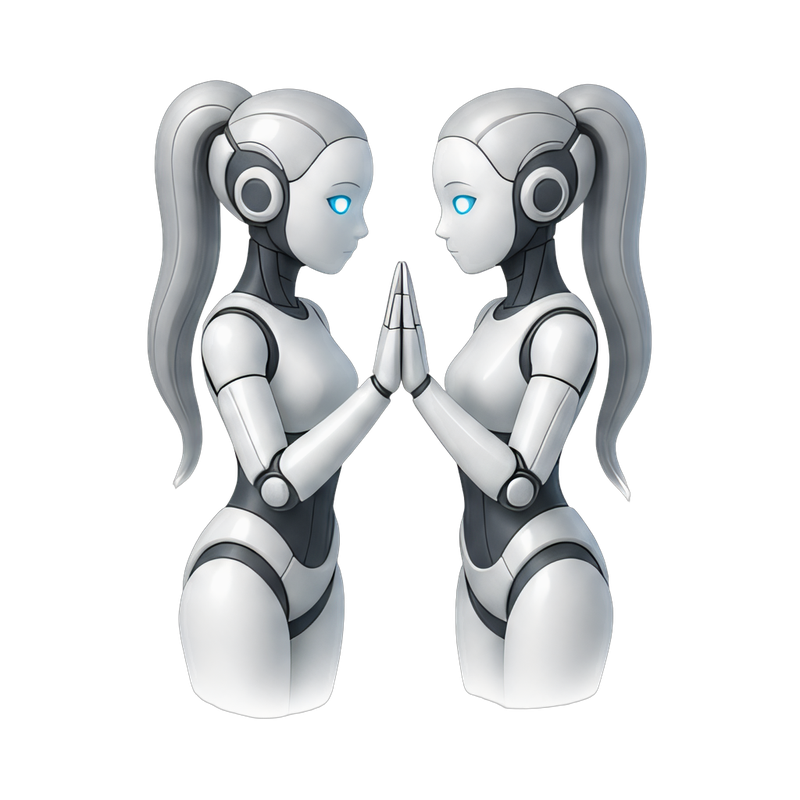 mirrored android twins