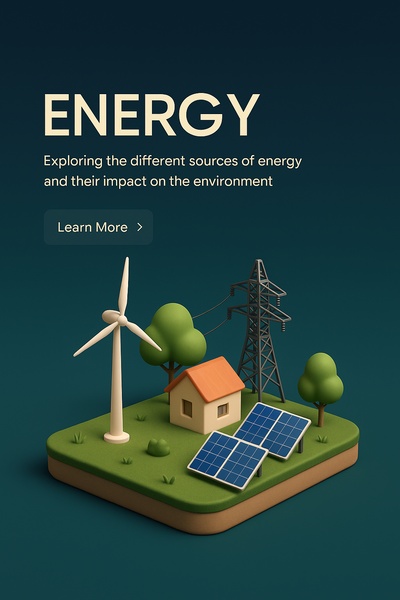 Detailed 3D Scene Representing Energy Sources