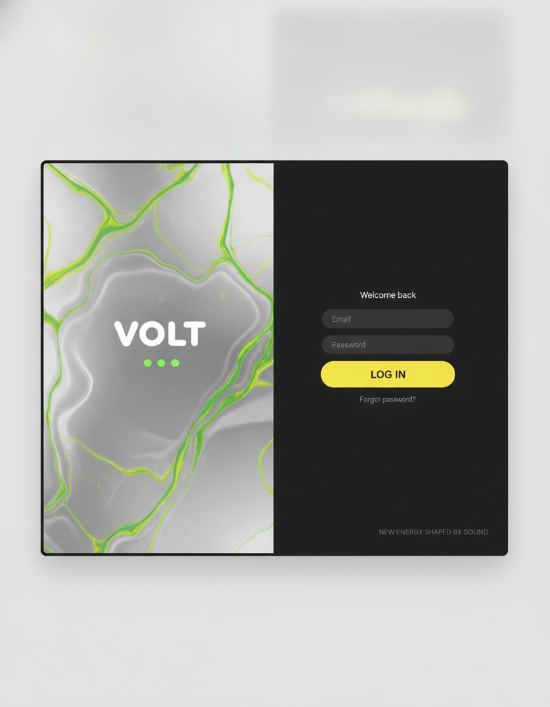 Sleek login page design