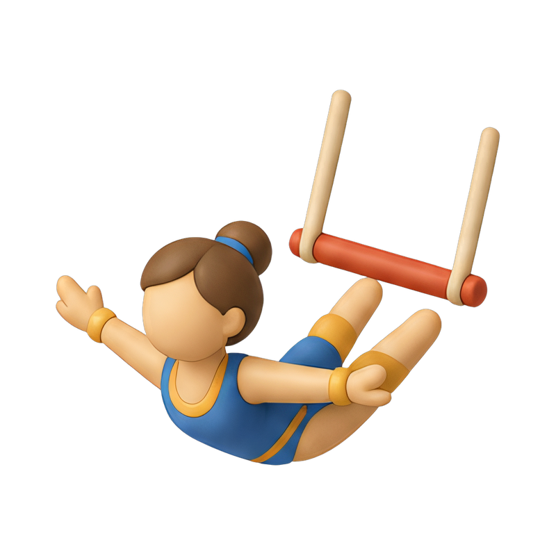 dynamic flying trapeze artist