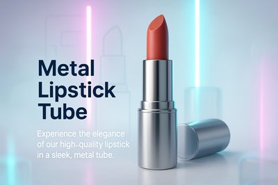 Sleek Metal Lipstick Tube with Modern Design