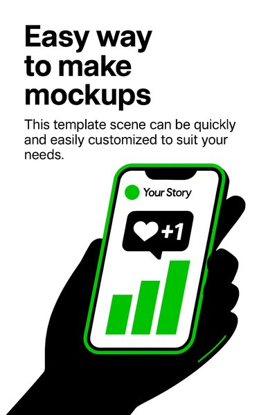 Mobile Mockup Template for Story Engagement