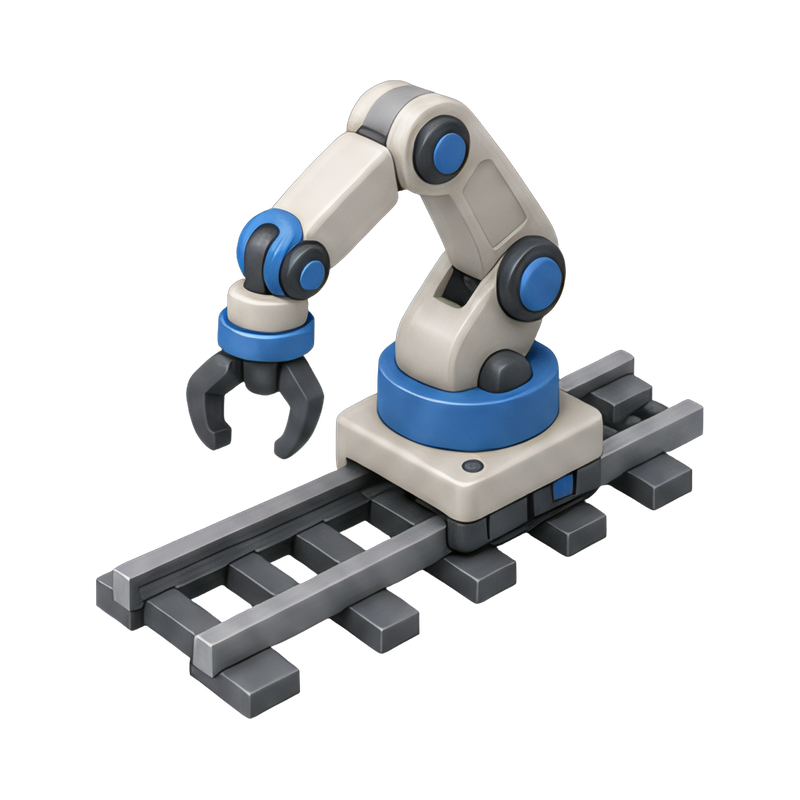 rail-mounted robotic arm