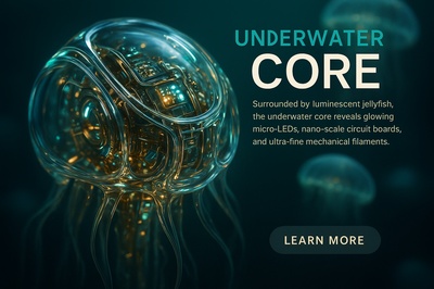 Underwater Core: A Hyperrealistic Exploration of Technology and Nature
