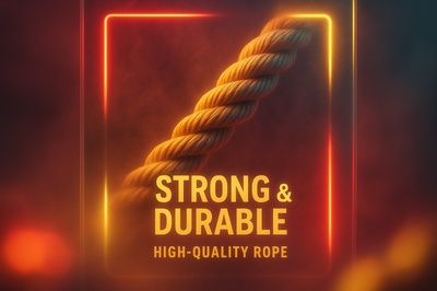 Vibrant Neon Rope Advertisement Design