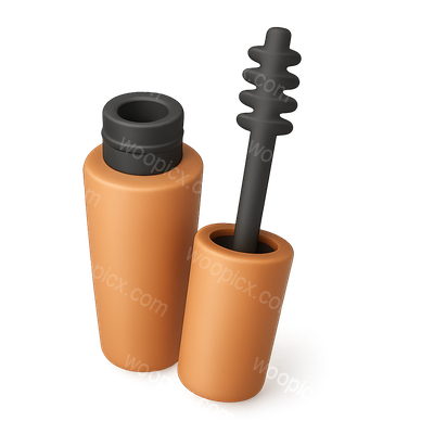 Stylized 3D Mascara Icon with Applicator