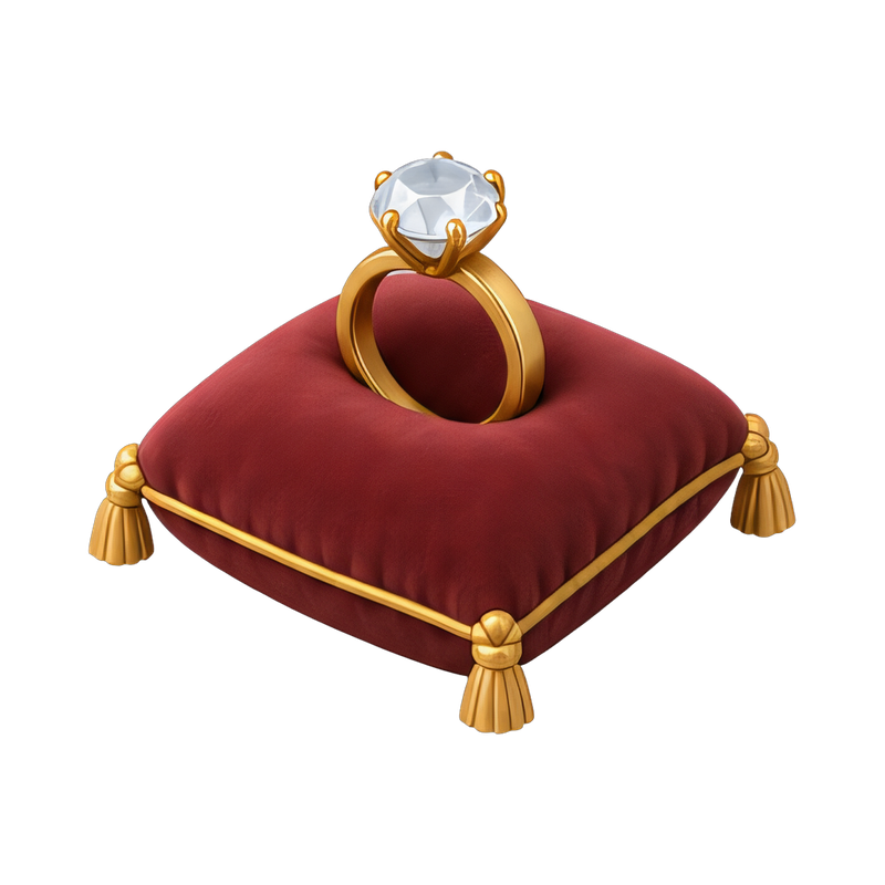 luxurious velvet pillow ring