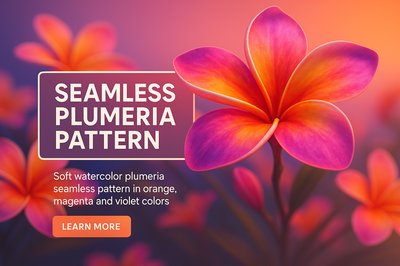 Vibrant Seamless Plumeria Pattern Design