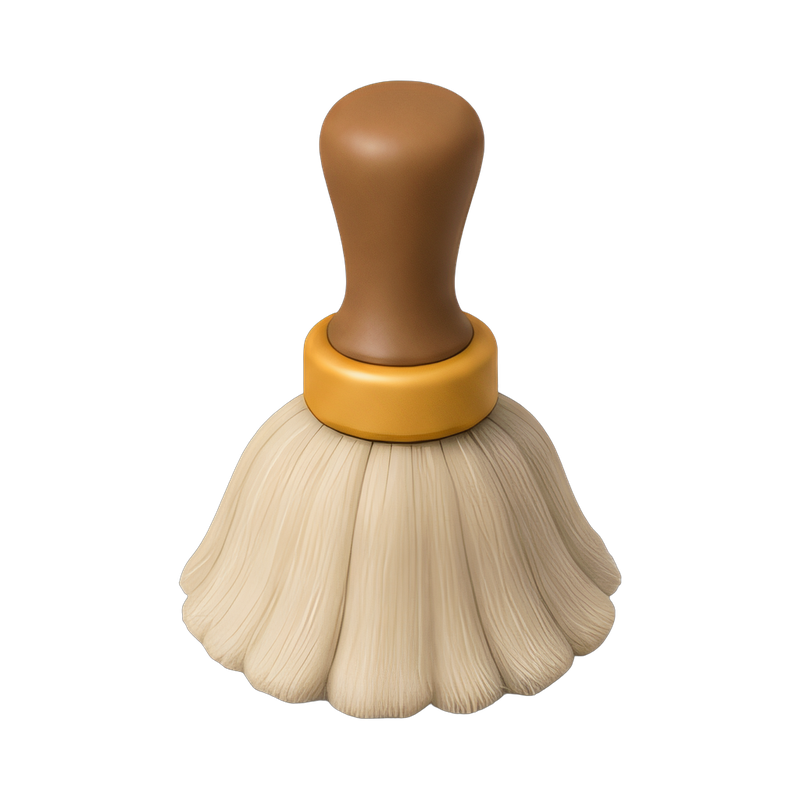 soft dust brush on table