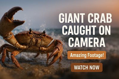 Wildlife Photography of a Giant Crab on the Beach
