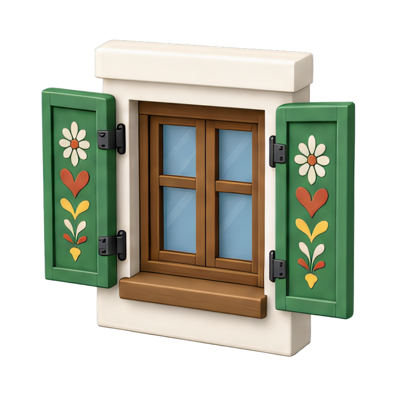 vibrant bavarian shutters