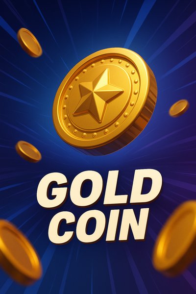 Dynamic Gold Coin Illustration with Vibrant Background