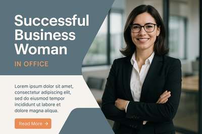 Confident Businesswoman in Modern Office Setting