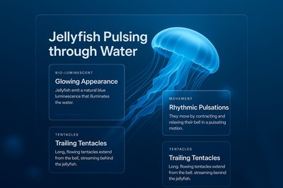Jellyfish Pulsing Through Water with Informative Blocks