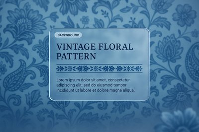 Vintage Floral Batik Pattern with Elegant Overlay Design