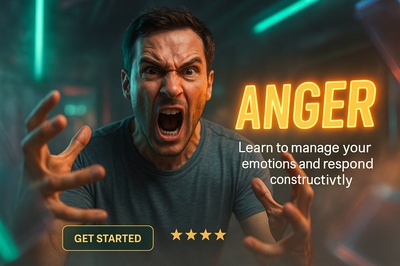 Dynamic Neon Design for Anger Management Carousel