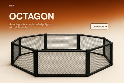 Stylish Octagonal Web Design Concept with Realism Focus