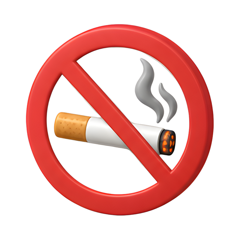no smoking sign with cigarette
