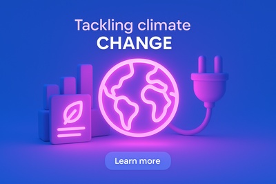 Neon Earth Glow: Tackling Climate Change with Vibrant Visuals