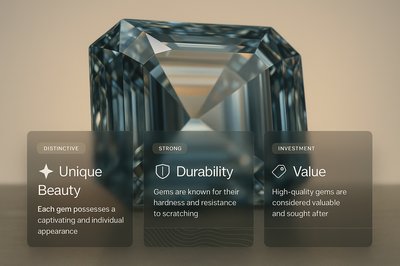 Glamorous Web Page Design Featuring Gem Elements