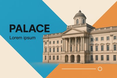 Minimalist Graphic Design Featuring Palace Structure