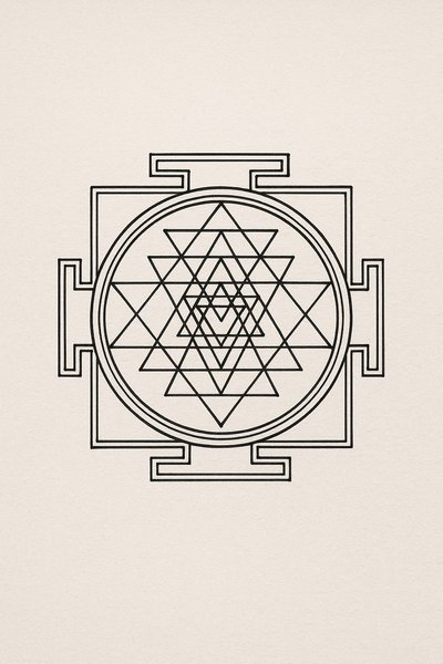 Intricate Geometric Mandala Design for Spiritual Use