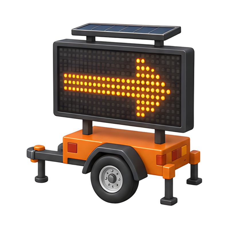 portable LED message sign trailer