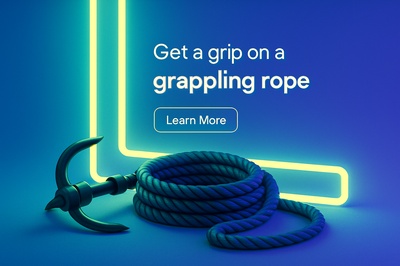 Illuminated Composition Featuring a Grappling Rope in Shadows