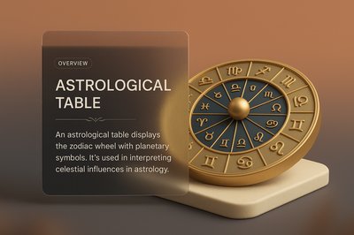 Astrological Table Design for Web Page Integration