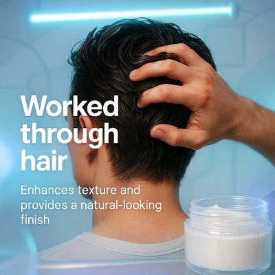 Hair Care Product Showcase with Text Overlay