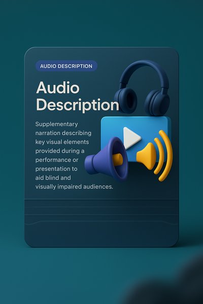 3D Audio Description Block Website Design