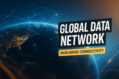 Global Data Network Concept with Connectivity Theme