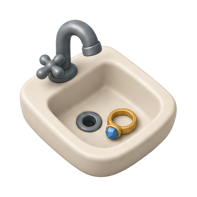 Elegant ring on a sink