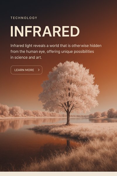Stylish Infrared Web Design with Realistic Elements