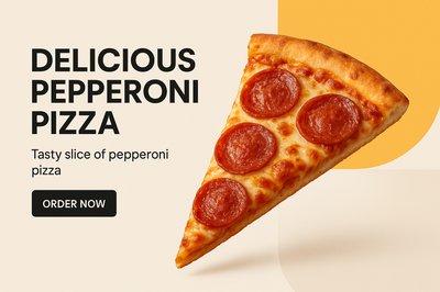 Delicious Pepperoni Pizza Slice in Modern Design